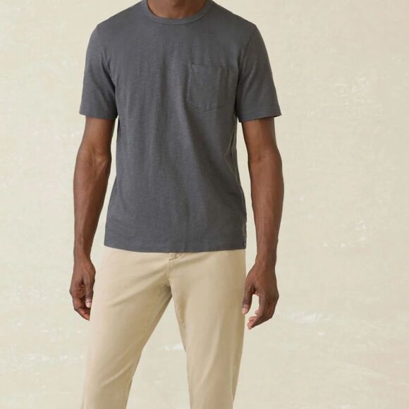 Faherty sunwashed organic Men's Gray T-Shirt size XLT - Picture 1 of 6